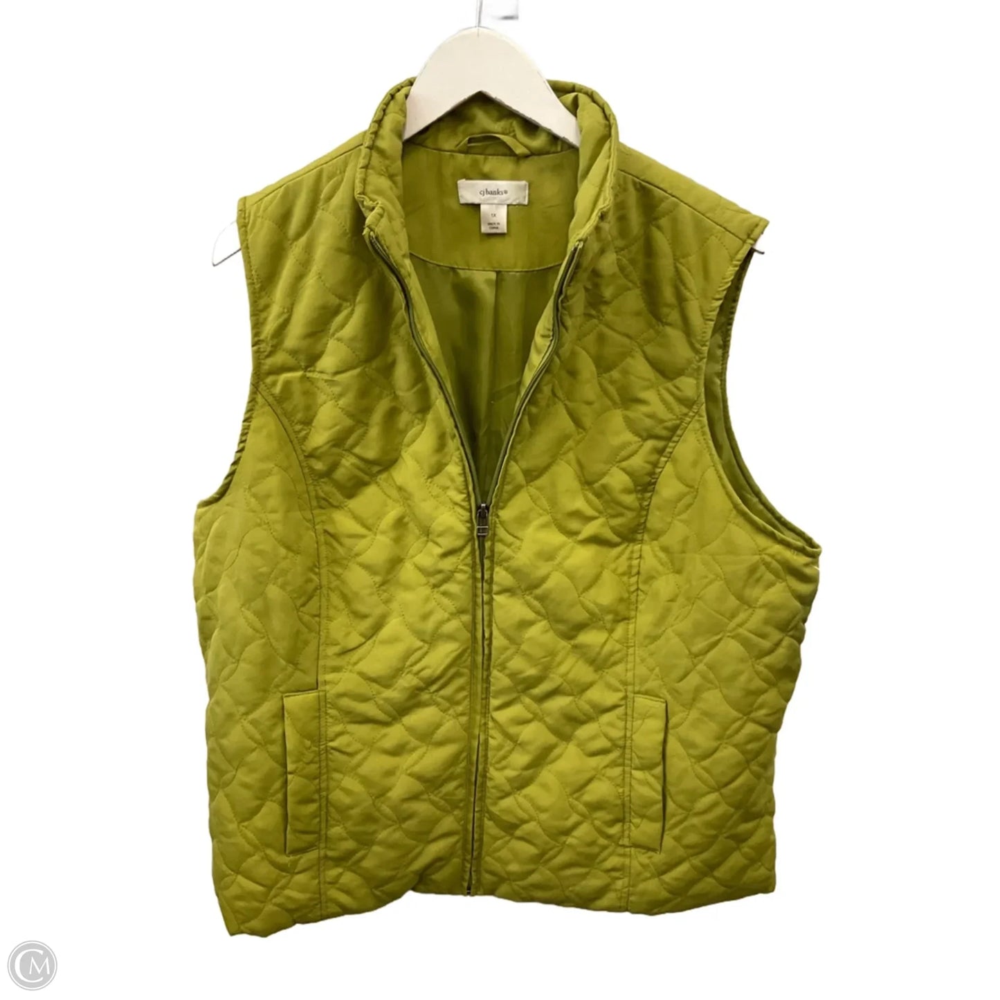 Vest Puffer & Quilted By Christopher And Banks In Green, Size: 1x