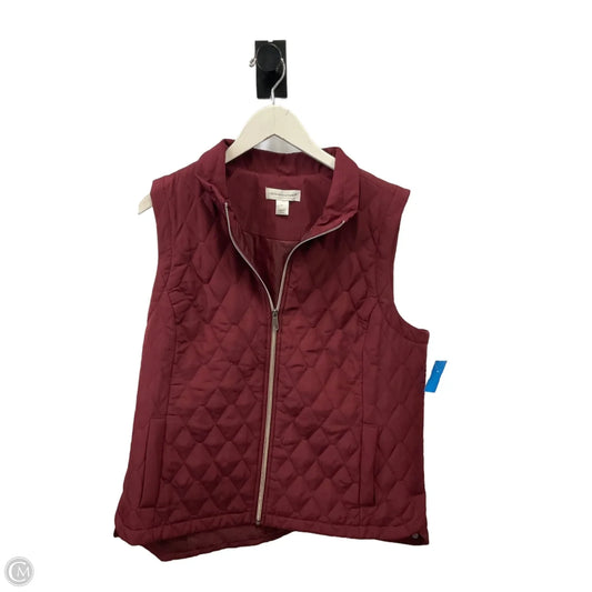 Vest Puffer & Quilted By Christopher And Banks In Maroon, Size: Xl