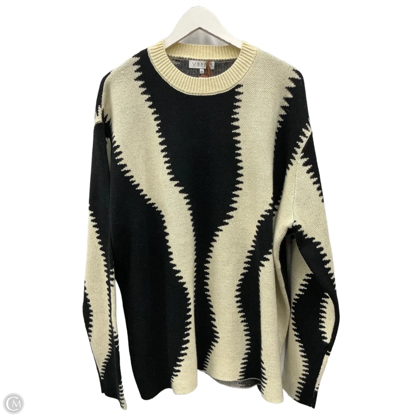 Sweater By Clothes Mentor In Black & Cream, Size: 3x