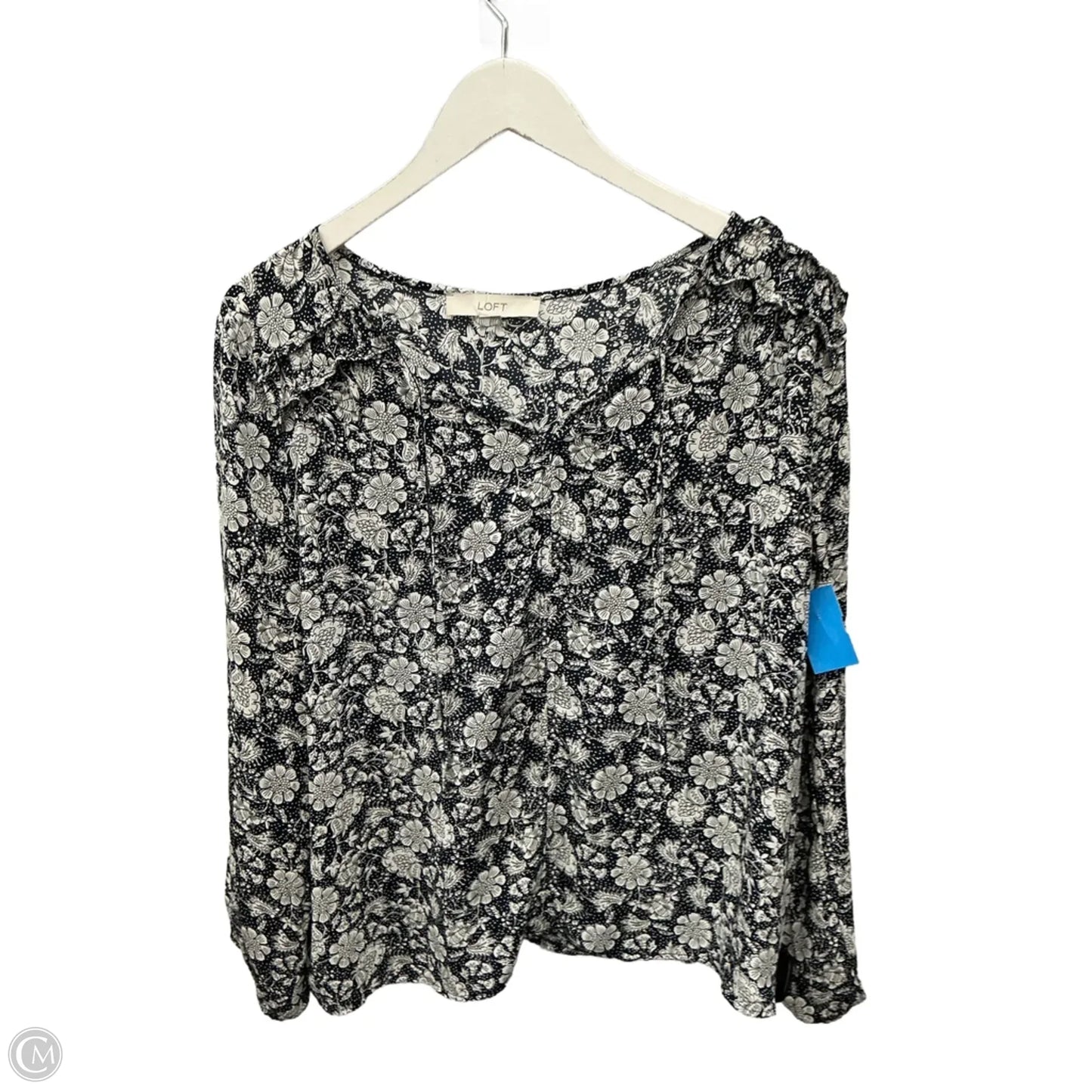 Top Long Sleeve By Loft In Floral Print, Size: M