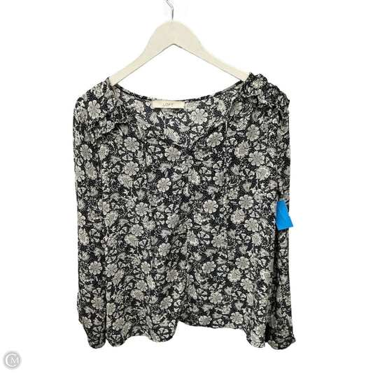 Top Long Sleeve By Loft In Floral Print, Size: M