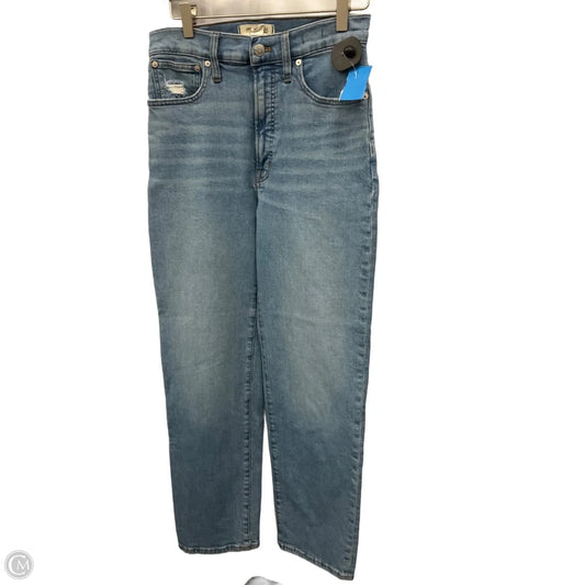Jeans Straight By Madewell In Blue Denim, Size: 4