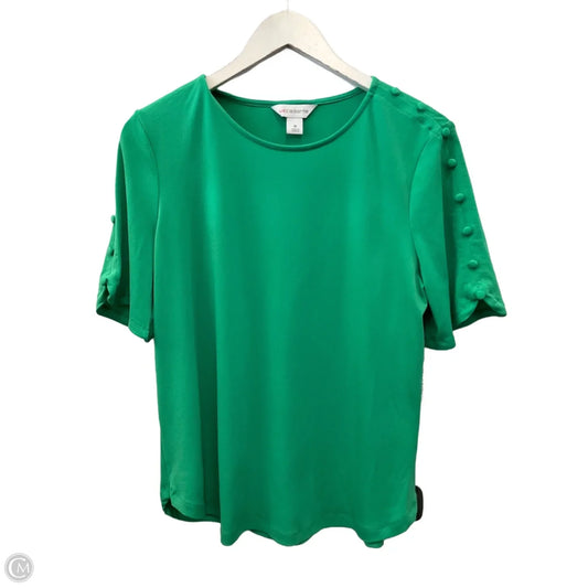 Top Short Sleeve By Liz Claiborne In Green, Size: M