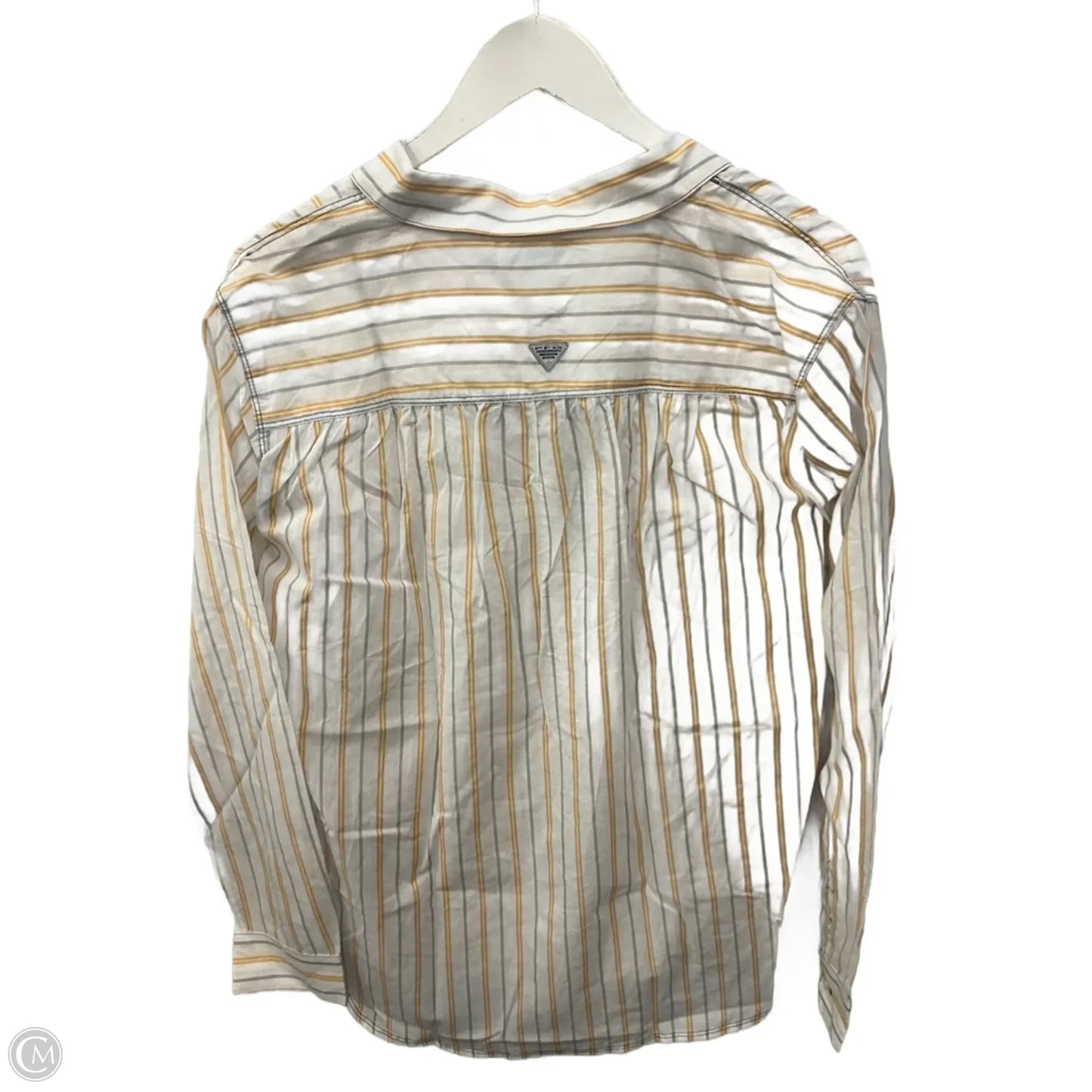 Athletic Top Long Sleeve Collar By Columbia In Multi-colored, Size: M