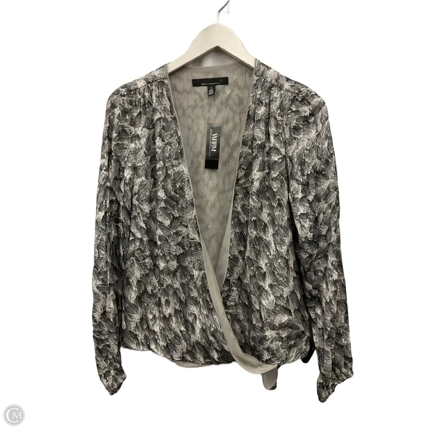 Top Long Sleeve By White House Black Market In Grey, Size: M