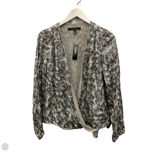 Top Long Sleeve By White House Black Market In Grey, Size: M