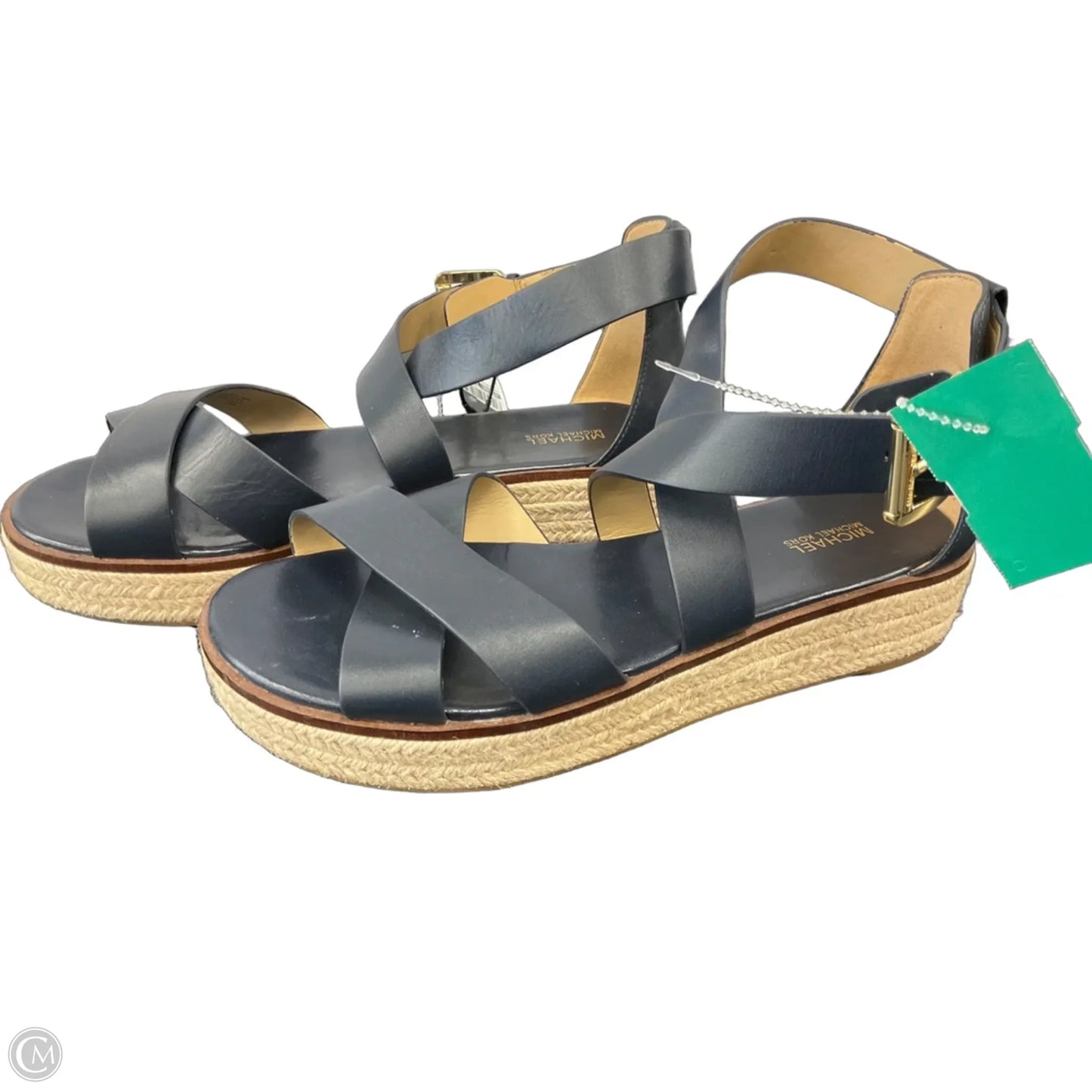 Sandals Heels Platform By Michael By Michael Kors In Navy, Size: 10