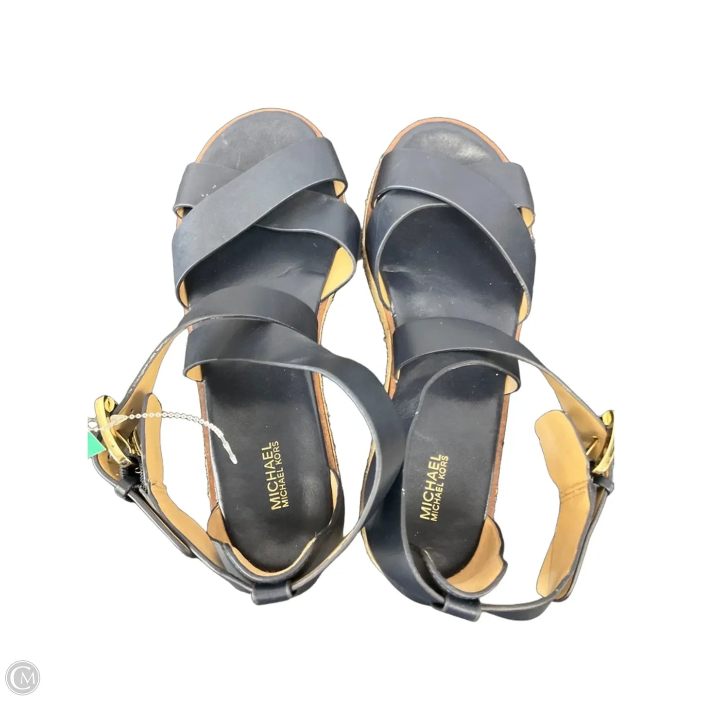 Sandals Heels Platform By Michael By Michael Kors In Navy, Size: 10