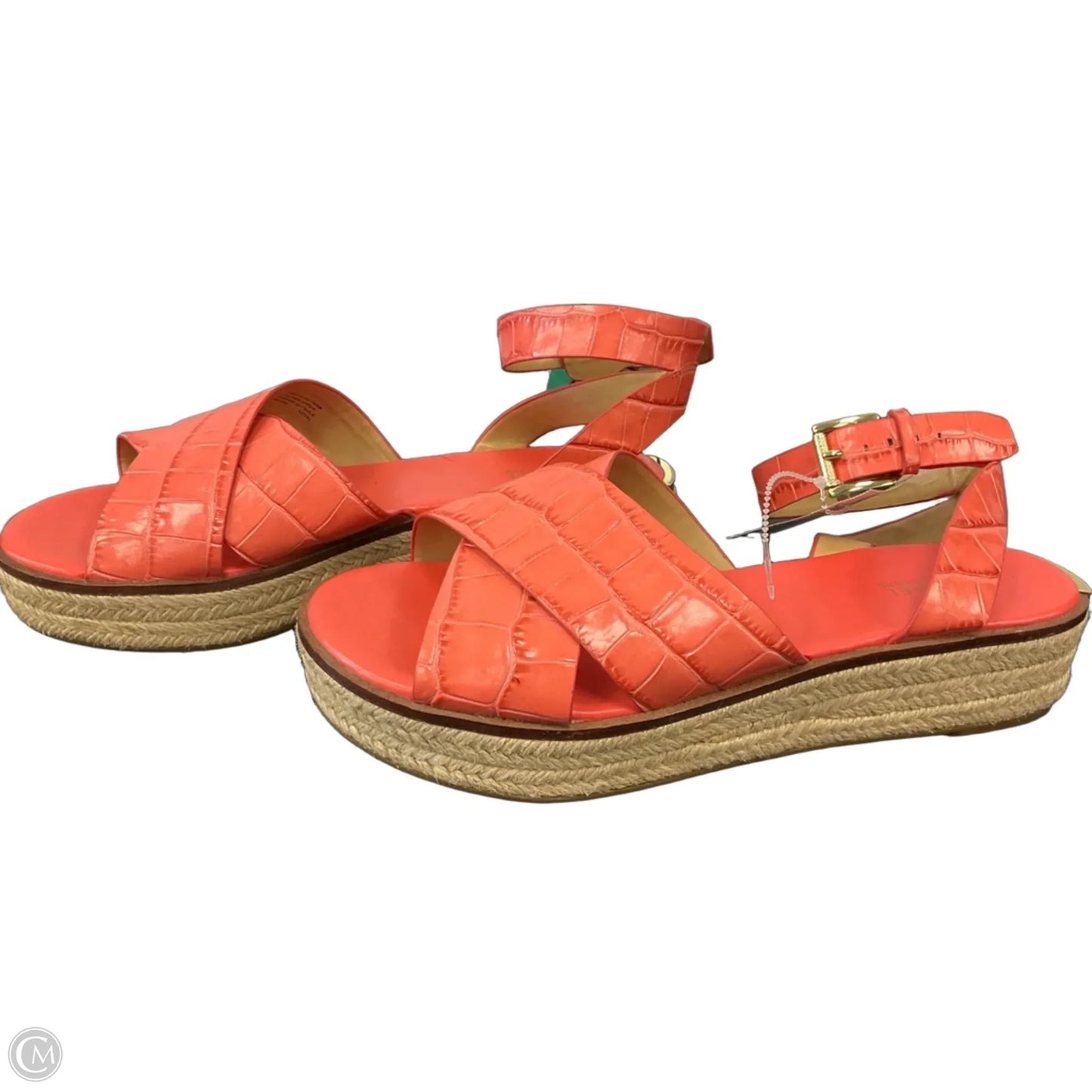 Sandals Heels Platform By Michael By Michael Kors In Coral, Size: 9