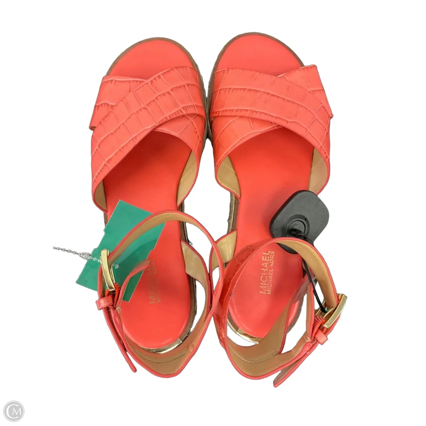 Sandals Heels Platform By Michael By Michael Kors In Coral, Size: 9