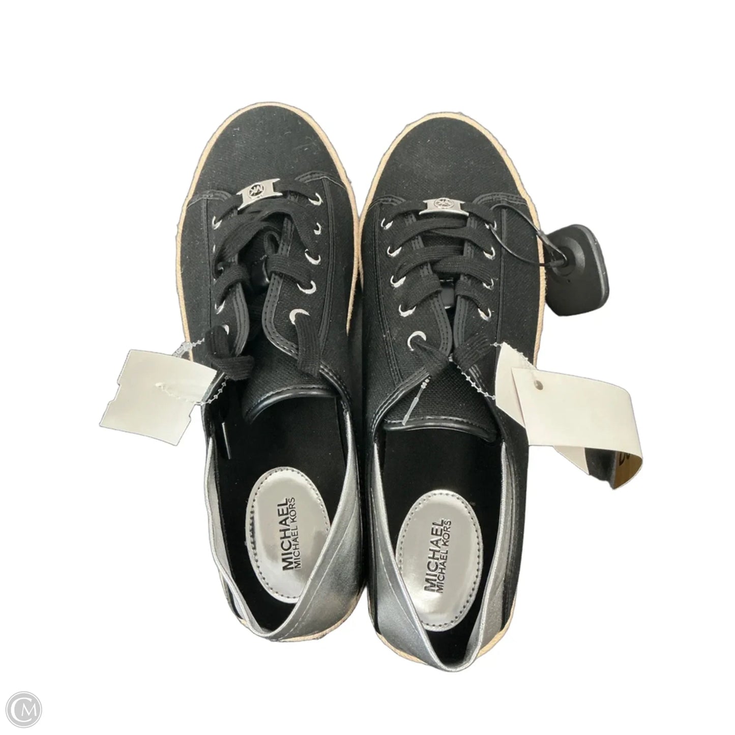 Shoes Sneakers By Michael By Michael Kors In Black & Silver, Size: 11