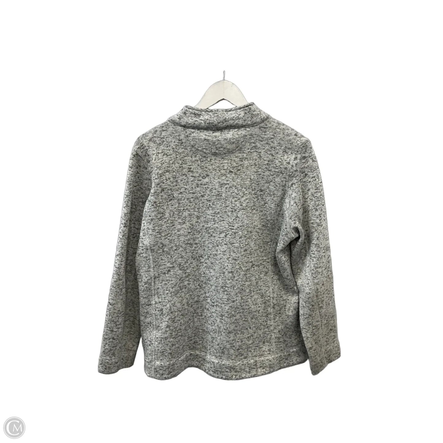 Athletic Jacket By Calvin Klein In Grey, Size: L