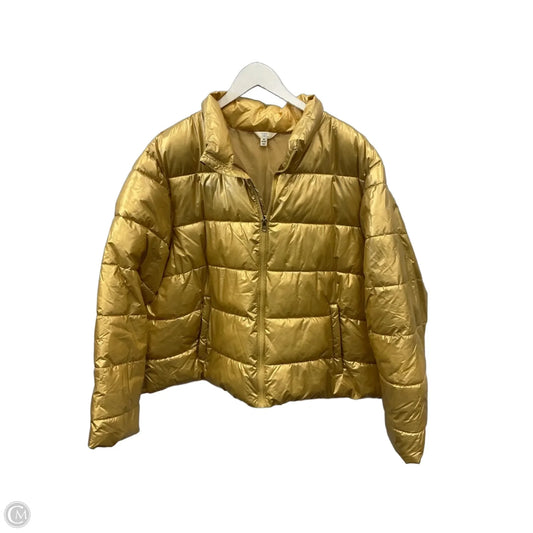 Coat Parka By Time And Tru In Gold, Size: 2x