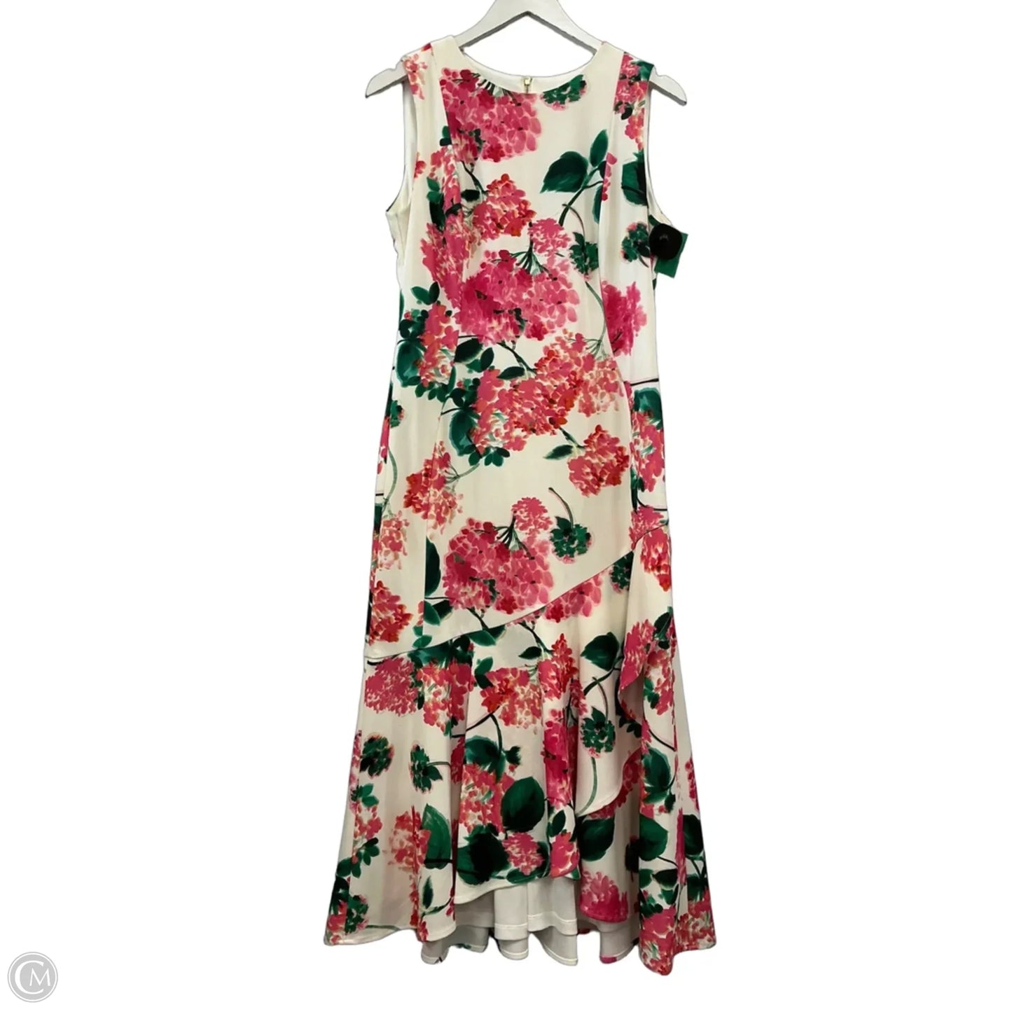 Dress Casual Maxi By Calvin Klein In Green & Pink, Size: M