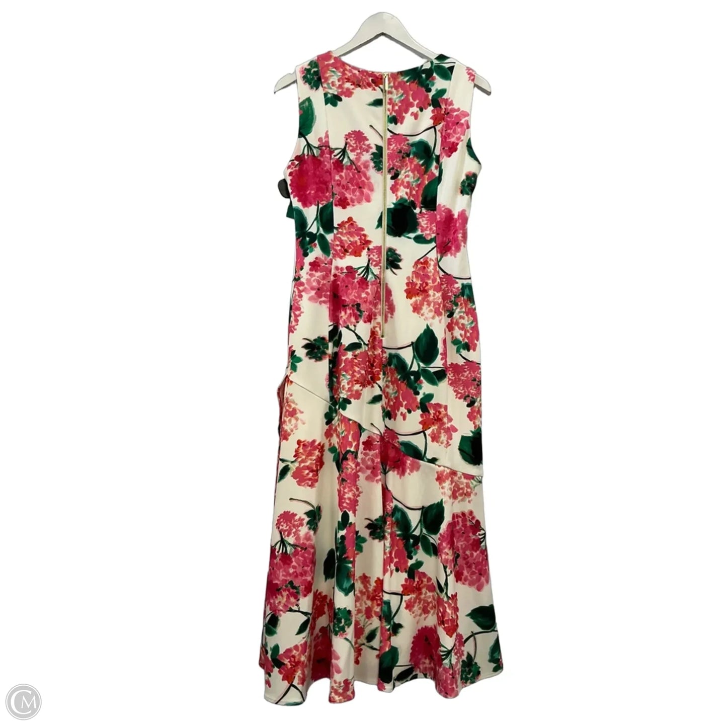 Dress Casual Maxi By Calvin Klein In Green & Pink, Size: M