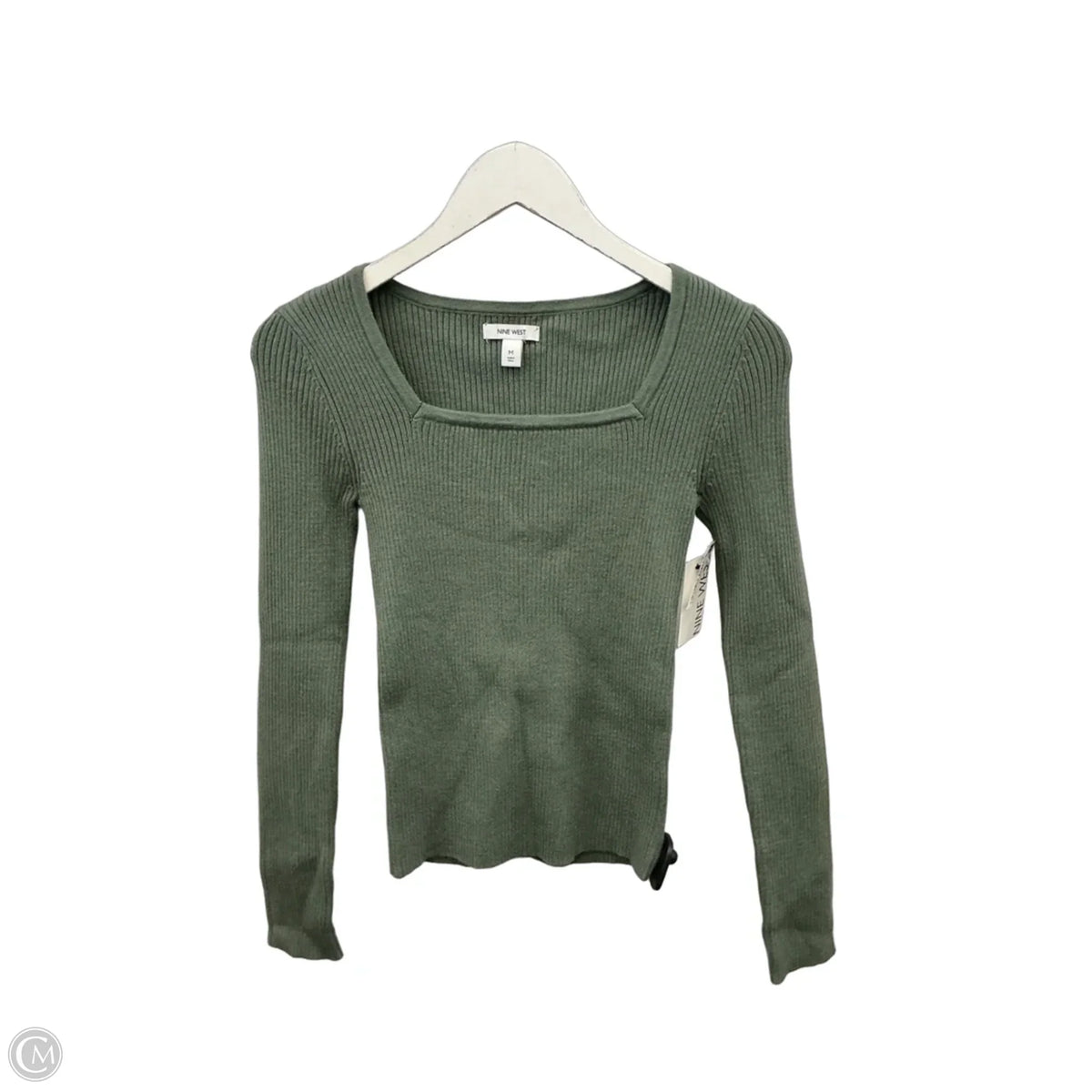 Top Long Sleeve By Nine West In Green, Size: M