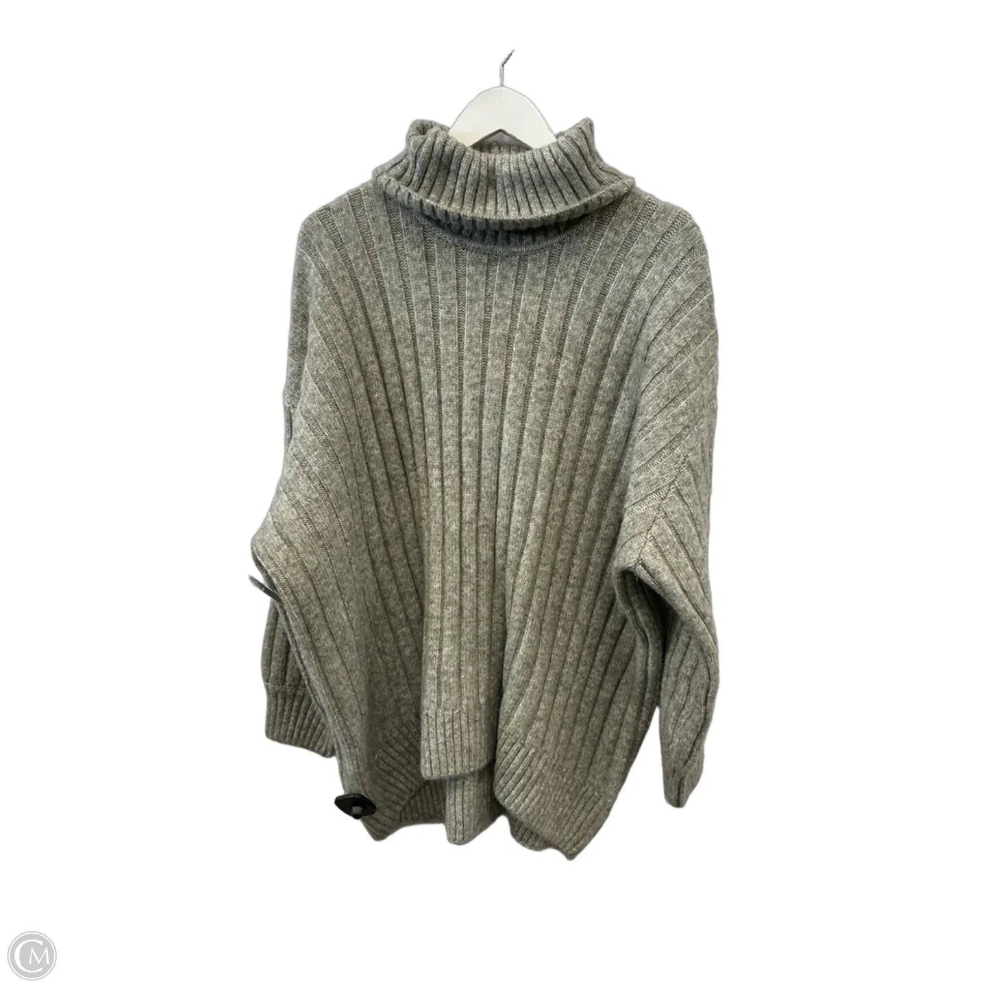 Sweater By Falls Creek In Grey, Size: 1x