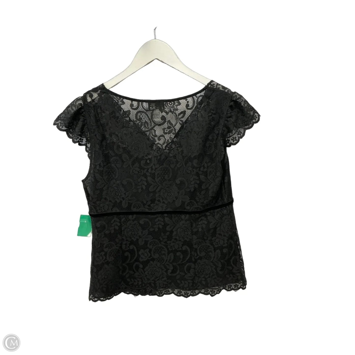 Top Short Sleeve By Loft In Black, Size: M