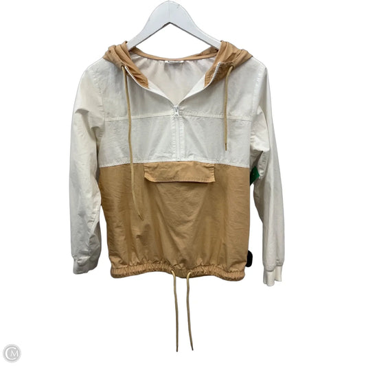 Jacket Windbreaker By The Drop In Cream & Orange, Size: S