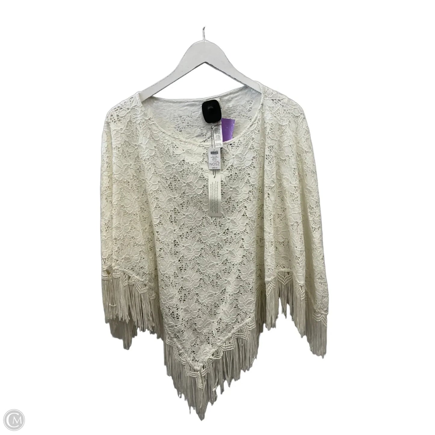 Poncho By Chicos In White, Size: Osfm