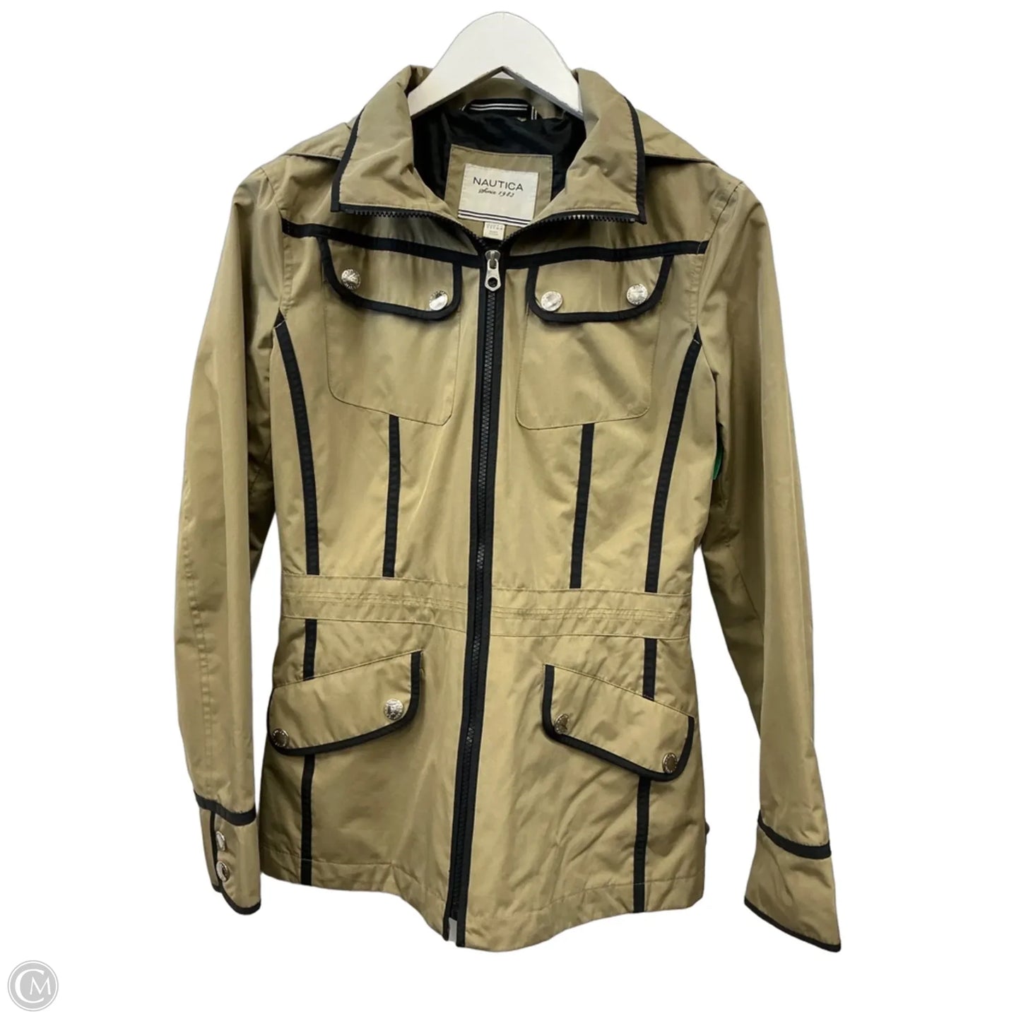 Jacket Windbreaker By Nautica In Green, Size: S