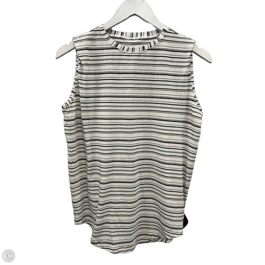 Athletic Tank Top By Lululemon In Black & White, Size: L