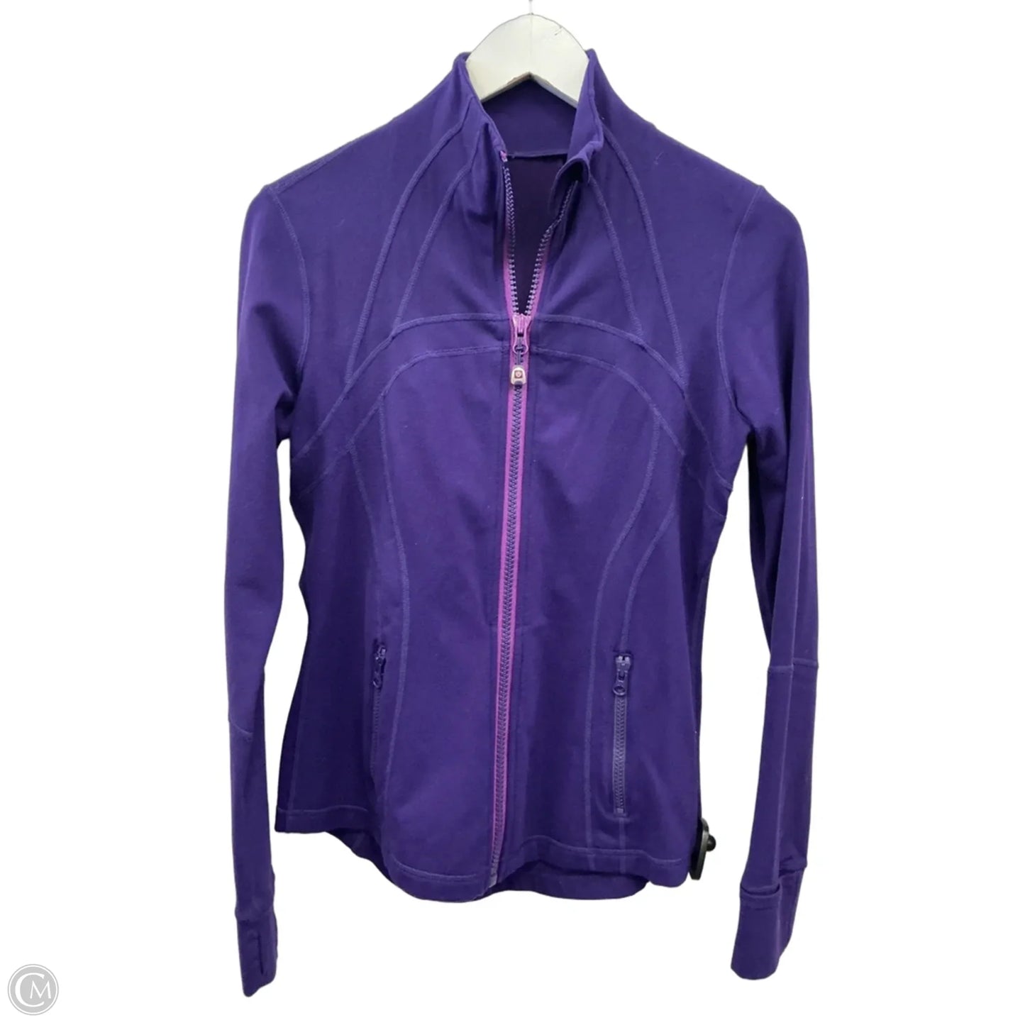 Athletic Jacket By Lululemon In Purple, Size: M