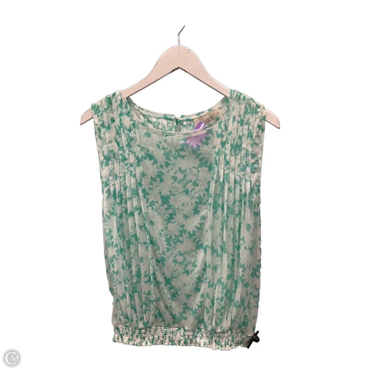 Top Sleeveless By Loft In Aqua, Size: S