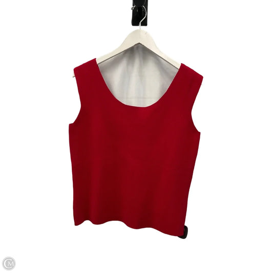 Top Sleeveless By Ann Taylor In Red, Size: L