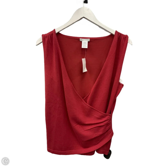 Top Sleeveless By Worthington In Red, Size: L