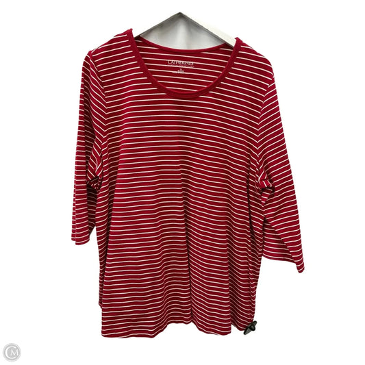 Top Short Sleeve By Catherines In Red, Size: 1x