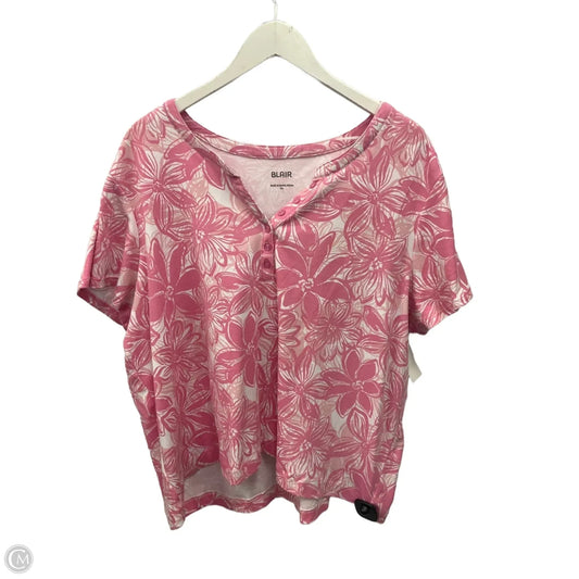 Top Short Sleeve Basic By Blair In Pink, Size: 3x