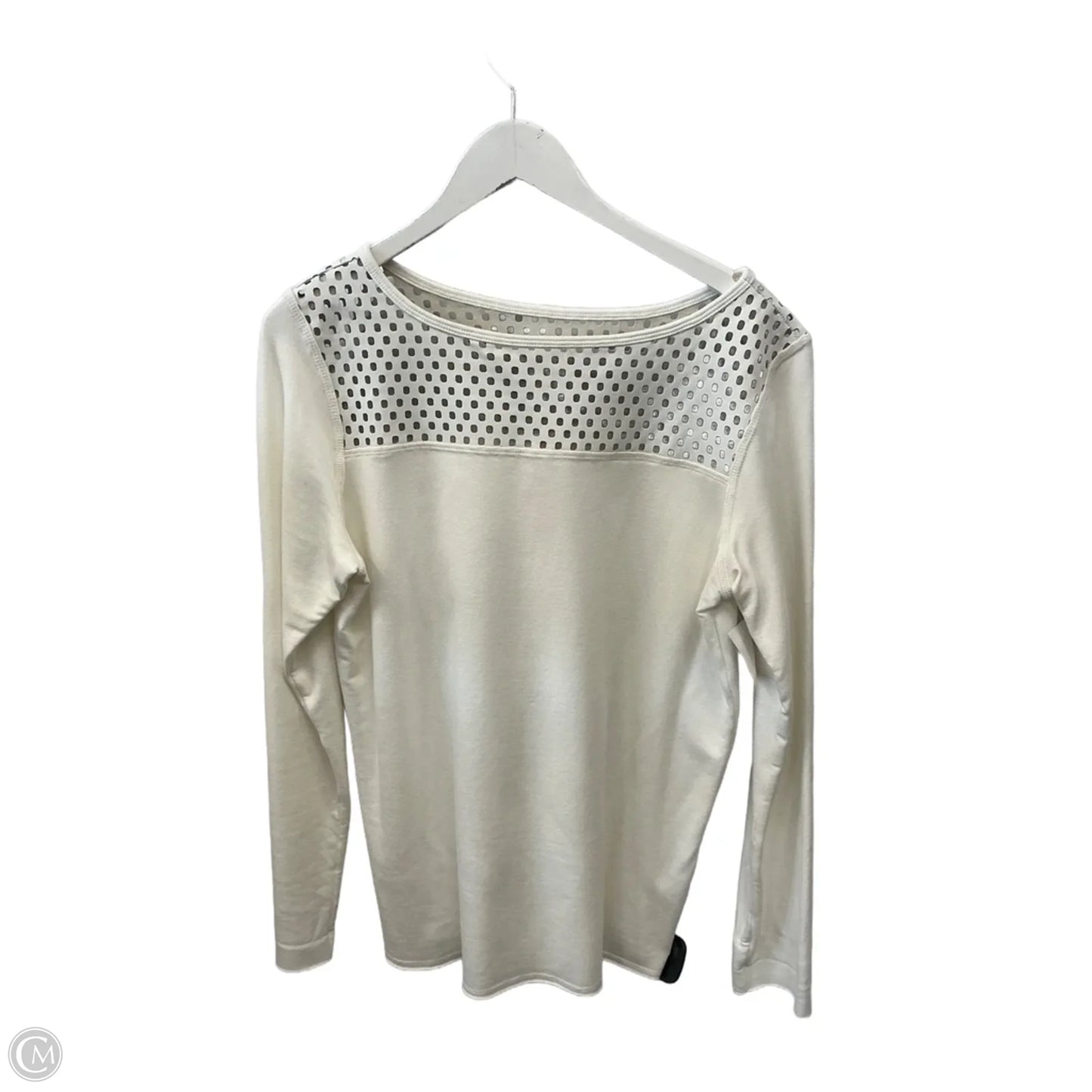 Top Long Sleeve By Clothes Mentor In White, Size: L