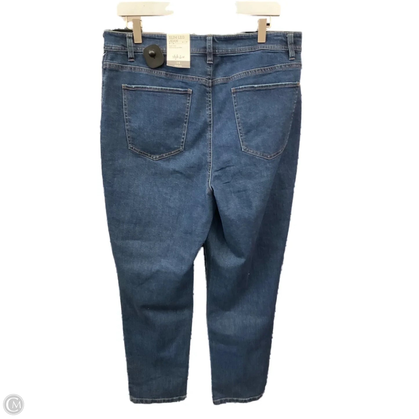 Jeans Straight By Style And Company In Blue Denim, Size: 14