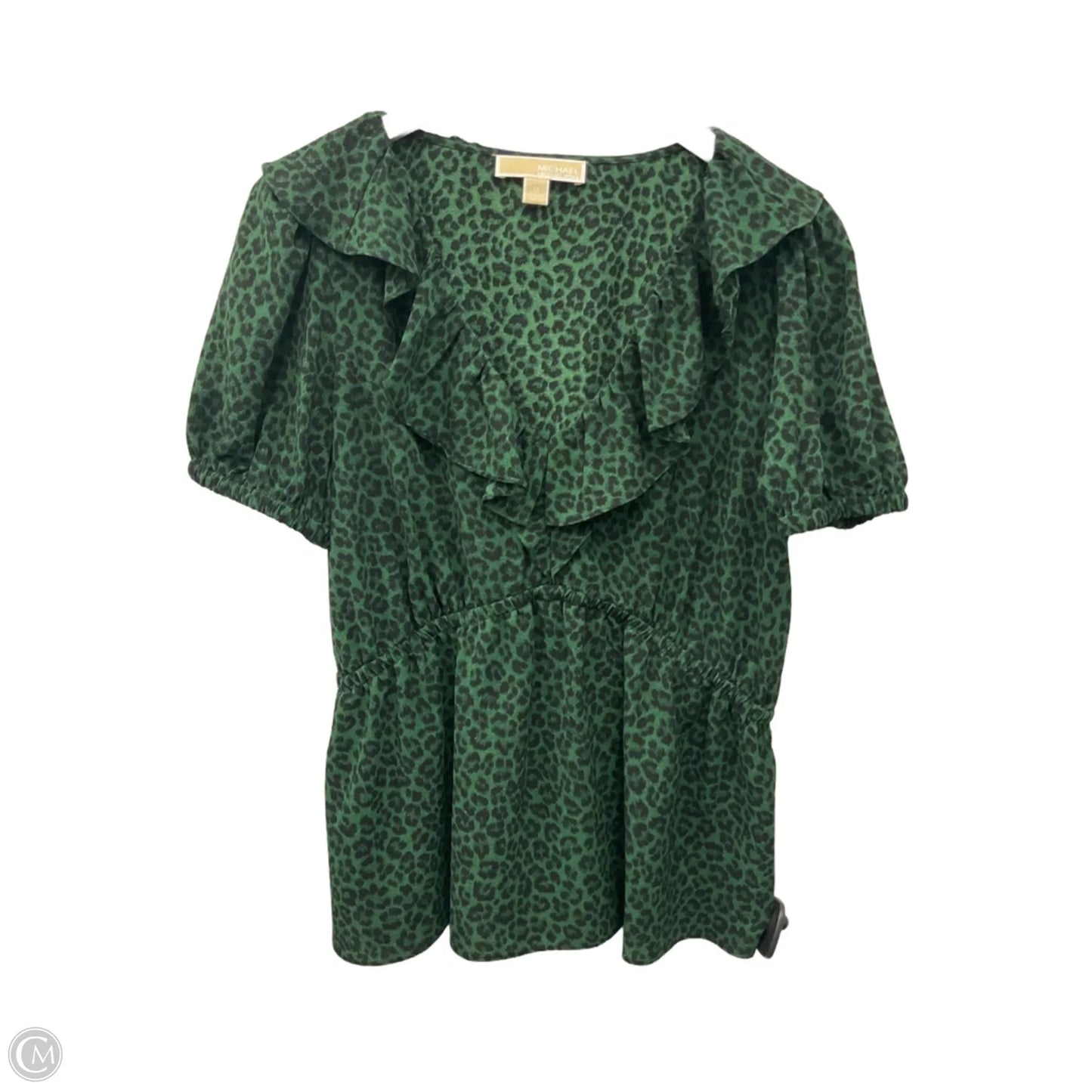 Top Short Sleeve By Michael By Michael Kors In Green, Size: Medium