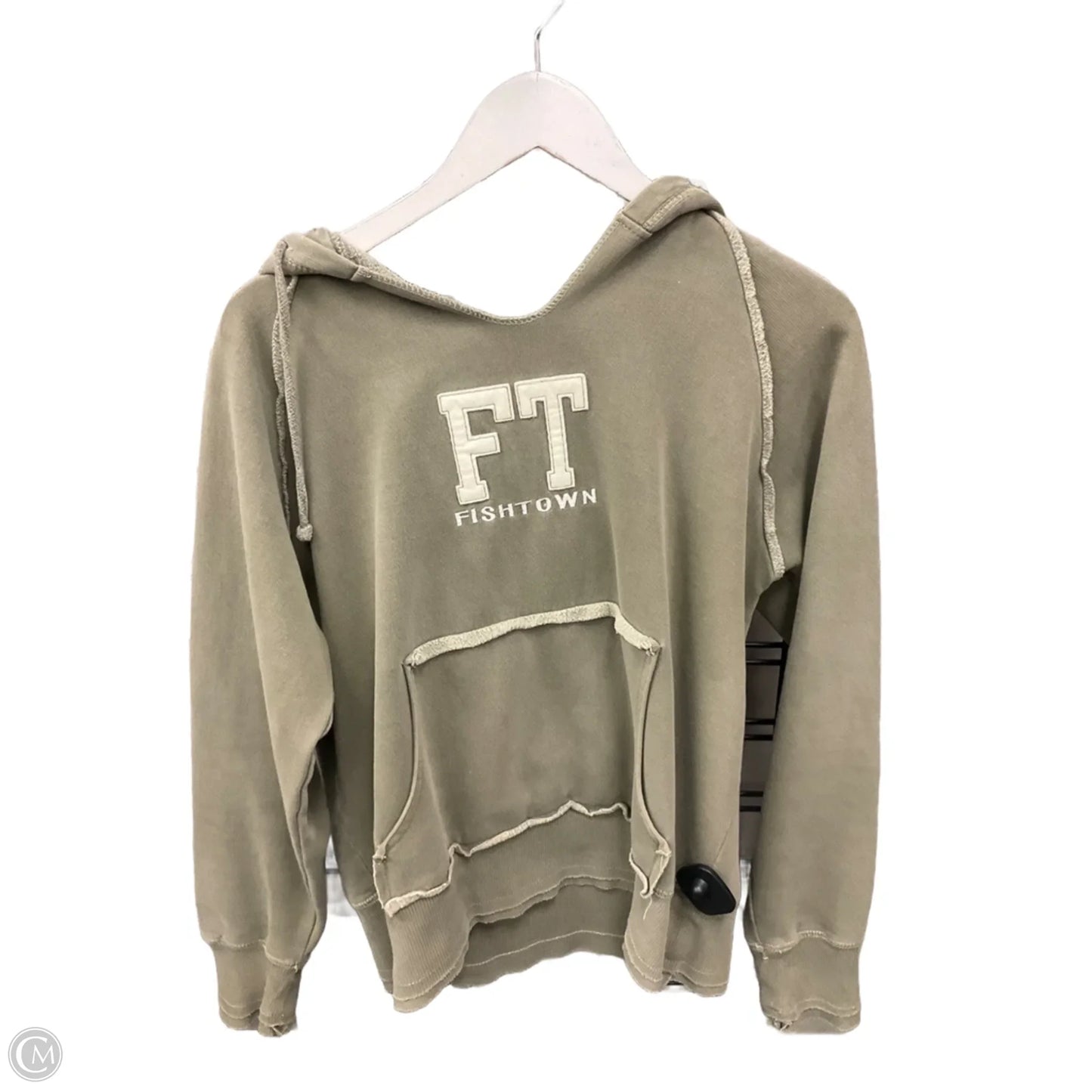 Sweatshirt Hoodie By Clothes Mentor In Green, Size: L