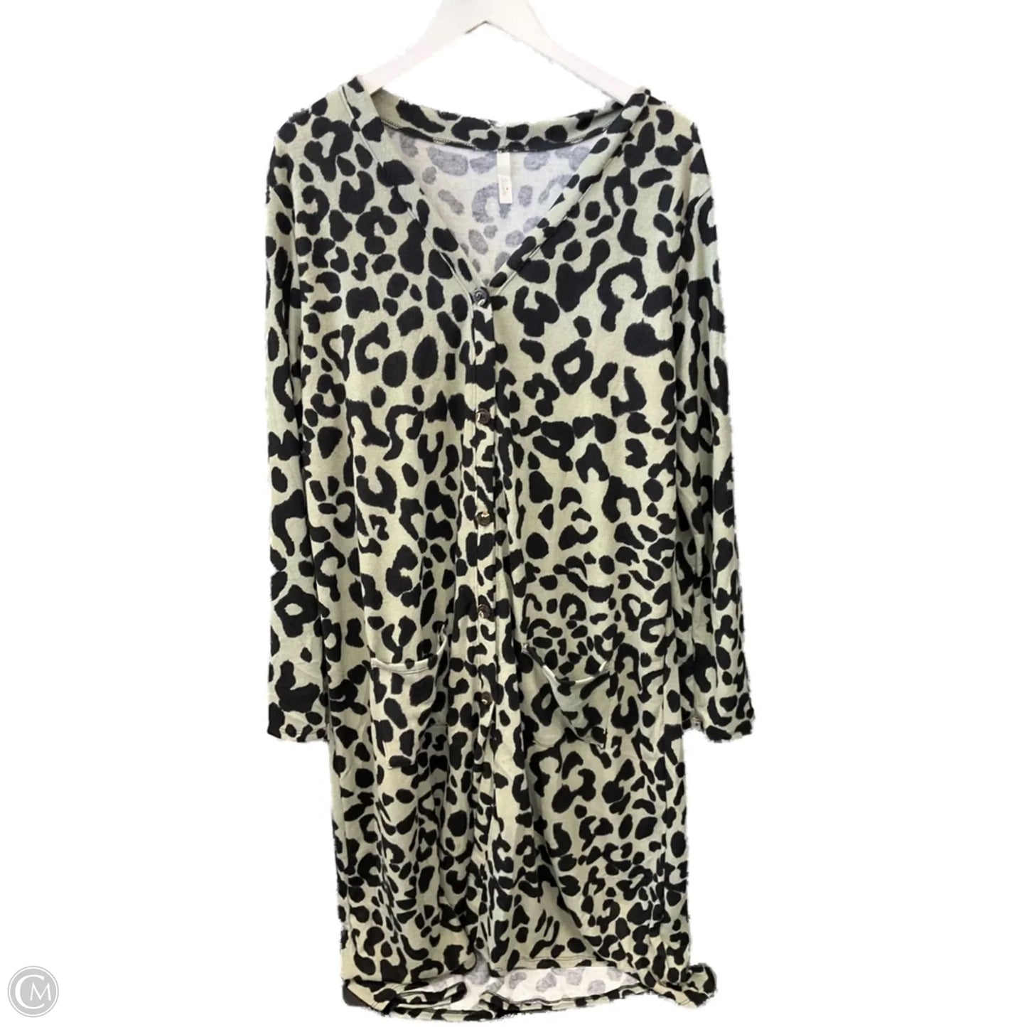 Cardigan By Celeste In Green, Size: 3x