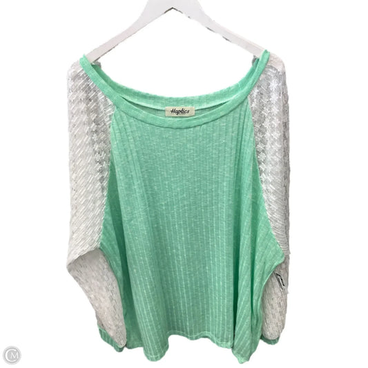 Top Long Sleeve Basic By Haptics In Green, Size: 3x