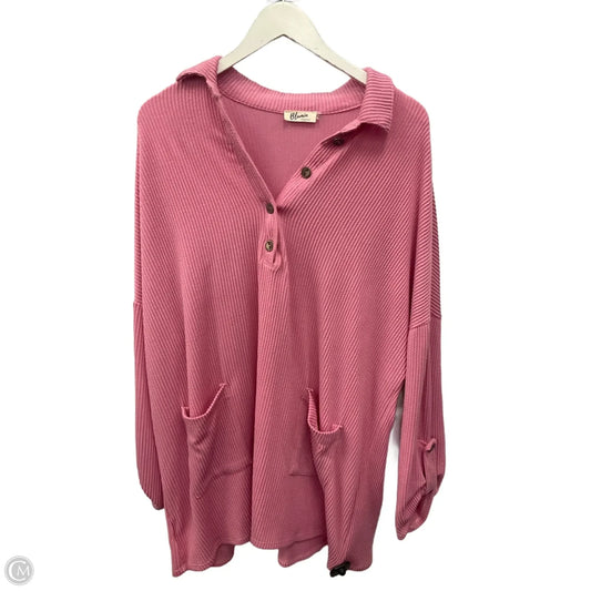 Top 3/4 Sleeve Basic By Blumin In Pink, Size: 3x