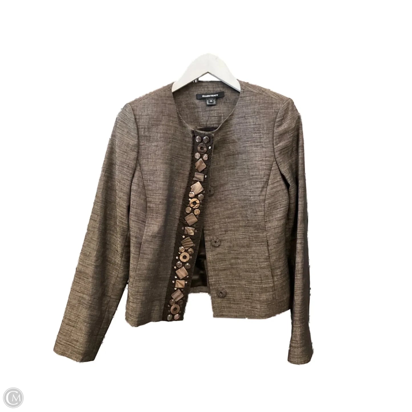 Blazer By Ellen Tracy In Brown, Size: Xs