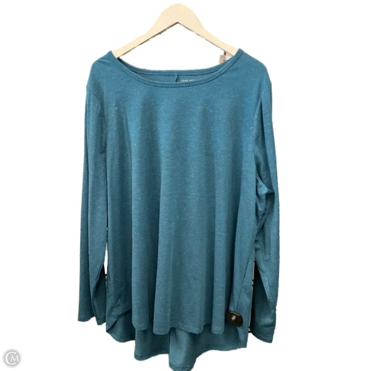 Top Long Sleeve Basic By Lane Bryant In Blue, Size: 3x