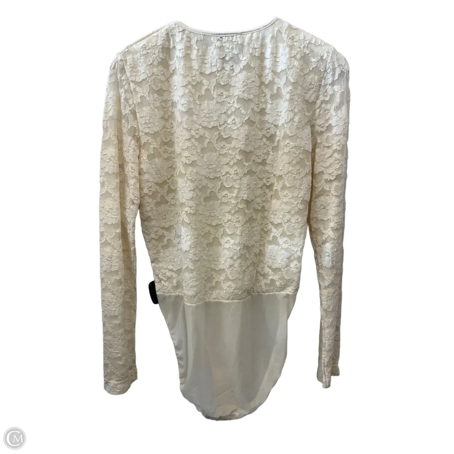 Top Long Sleeve By Ann Taylor In Cream, Size: L