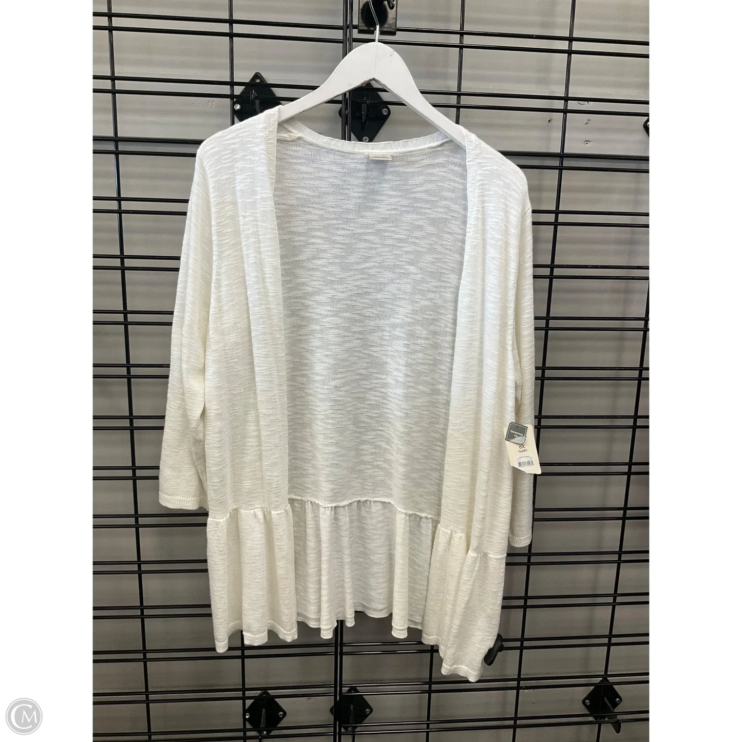 Sweater Cardigan By Terra & Sky In White, Size: Xl
