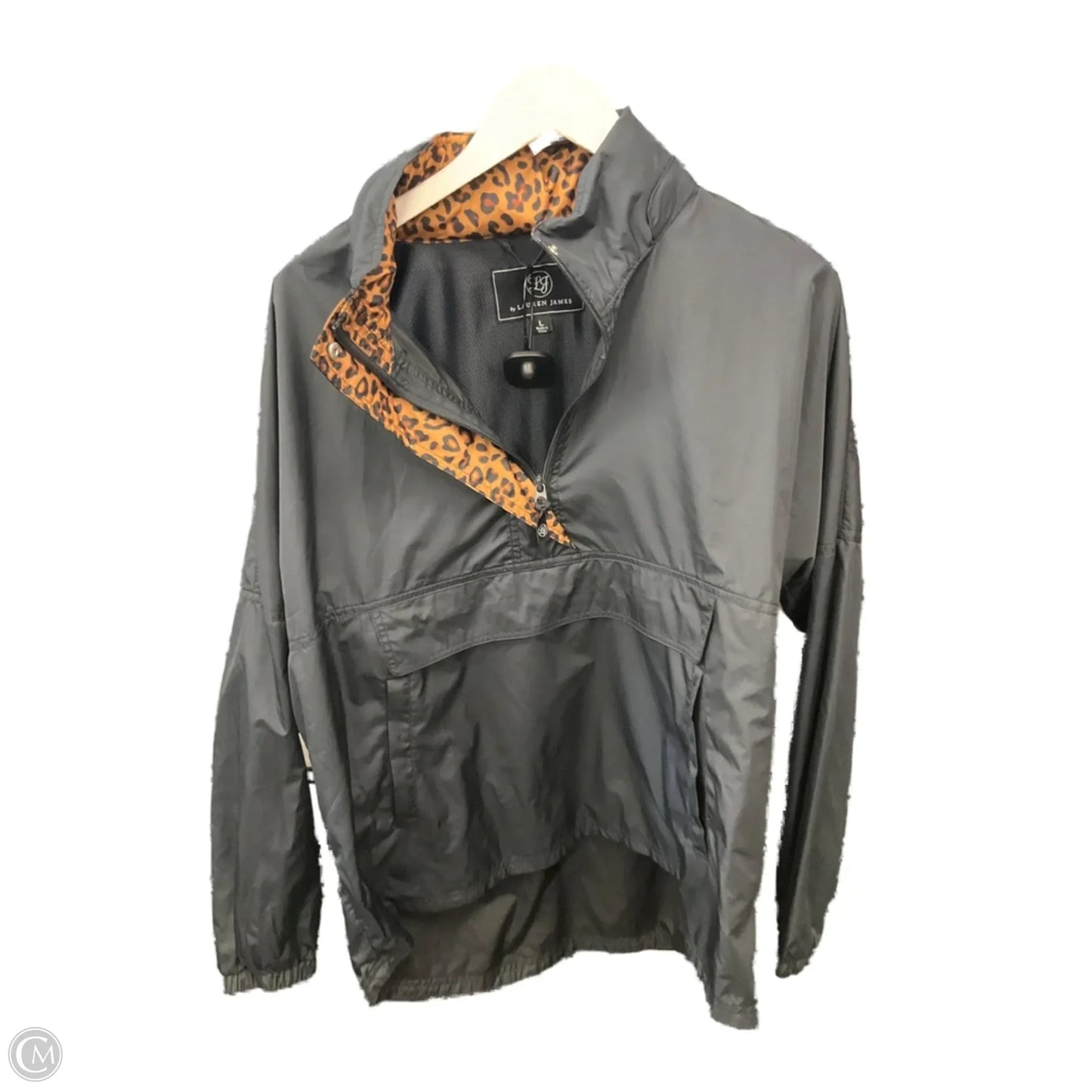 Jacket Windbreaker By Lauren James In Black, Size: L