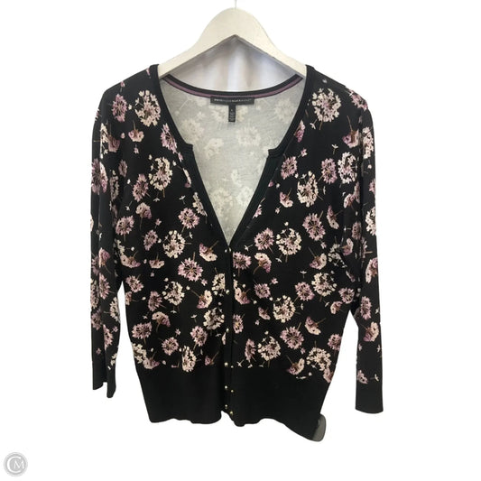 Sweater Cardigan By White House Black Market In Floral Print, Size: L