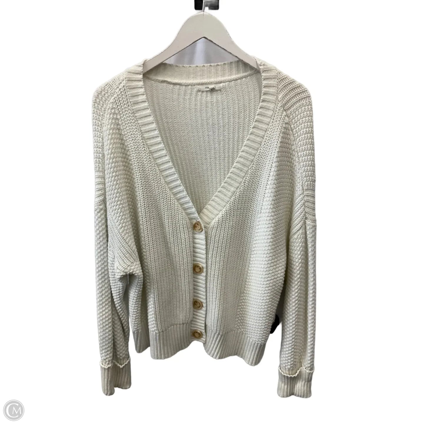 Sweater Cardigan By Maurices In Cream, Size: Xxl