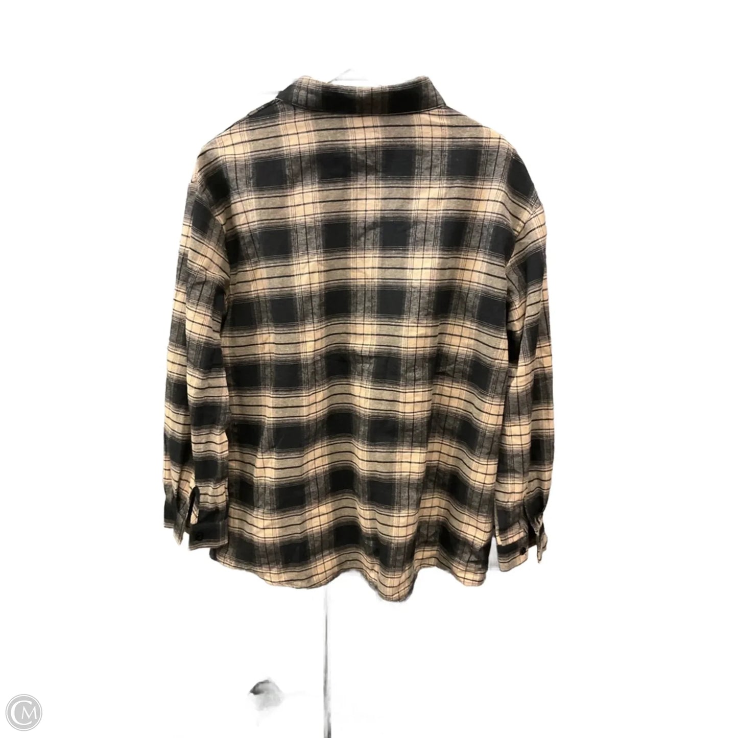 Top Long Sleeve By Clothes Mentor In Brown & Cream, Size: M