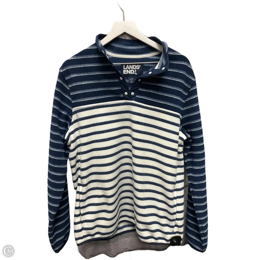 Athletic Fleece By Lands End In Striped Pattern, Size: L