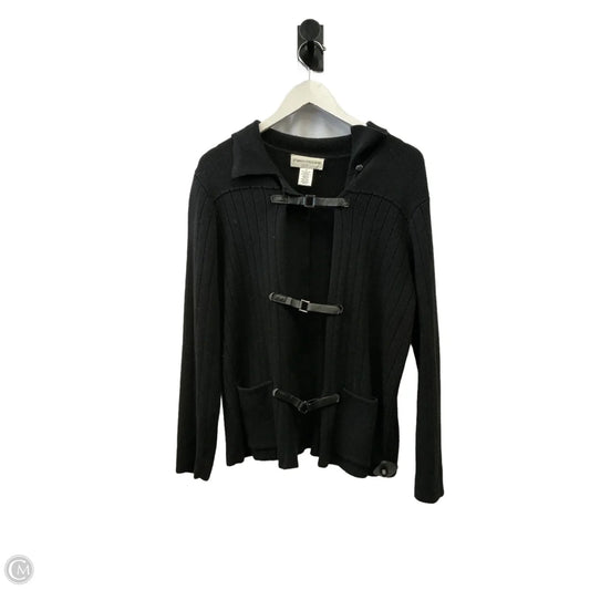 Sweater Cardigan By Evan-picone In Black, Size: L