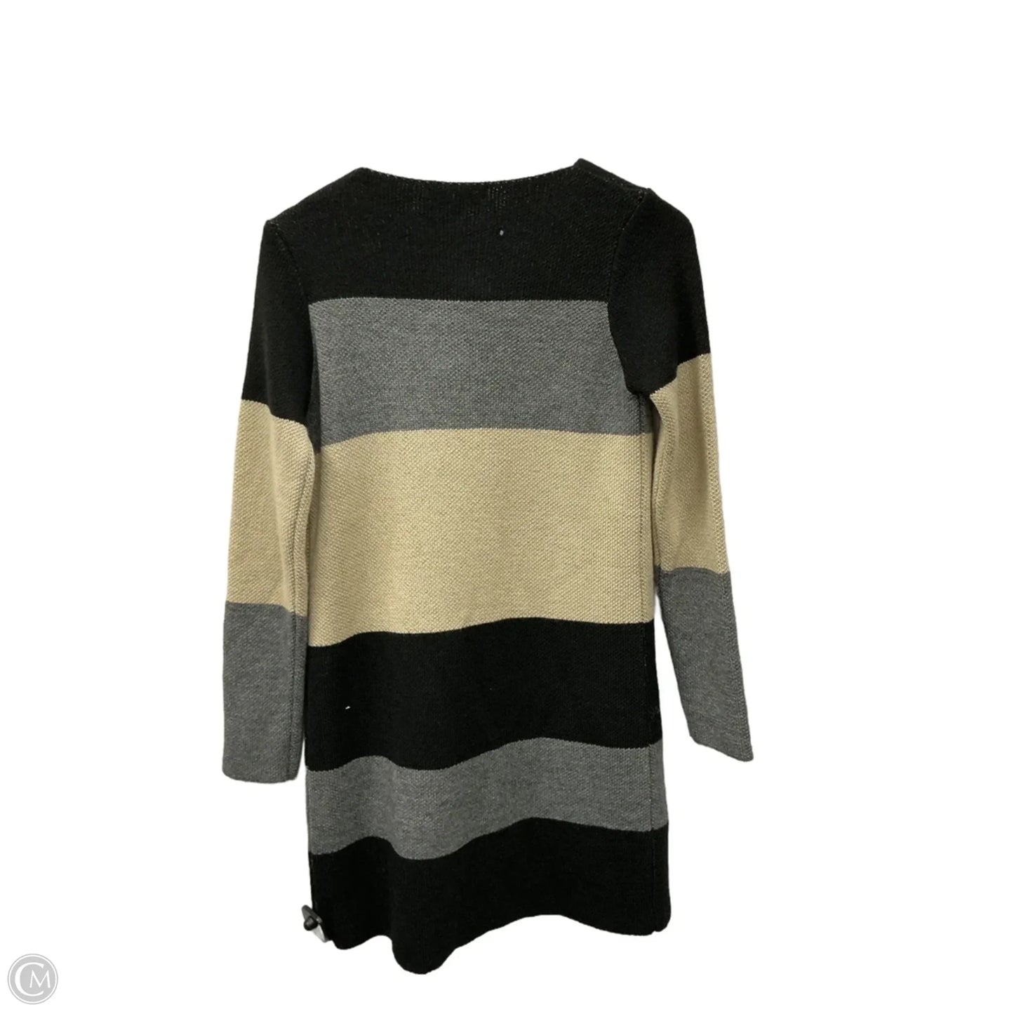 Sweater Cardigan By Clothes Mentor In Black & Grey, Size: S